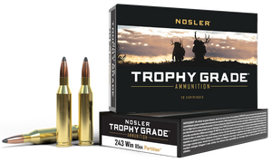 Nosler Trophy Grade 243 Winchester Partition Soft Point 85 Grain 20 Rounds