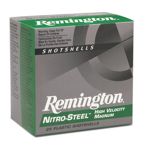 Remington Ammunition 20654 Nitro-Steel High Velocity 12Gauge 2.75" 1 1/4oz 2Shot 25 Rounds