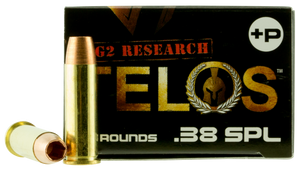 G2 Research G00618 Telos  38Special+P 105gr Fracturing Copper Hollow Point 20 Rounds