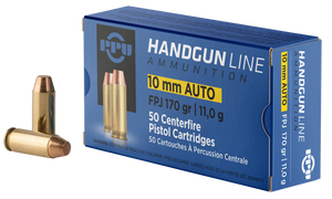 Prvi Partisan PPH10F 10mm Auto Flat Point Jacketed 170 Grain 50 Rounds