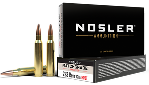 Nosler Match Grade 223 Remington Custom Competition Hpbt 77 Grain 20 Rounds