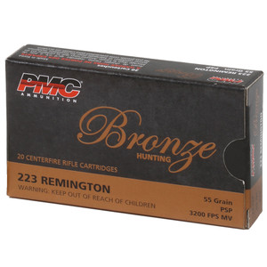 Pmc Bronze .223 Remington Pointed Soft Point 55 Grain 20 Rounds