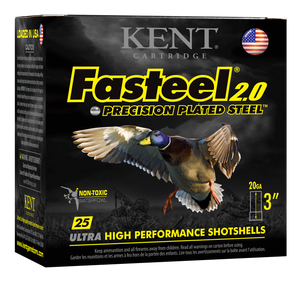 Kent Fasteel 2.0 Precision Plated Steel Load 20 ga. 3 in. 7/8 oz. 3 Shot 25 rd.