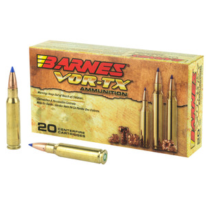 Barnes Bullets VOR-TX 308 Winchester Tipped TSX 130 Grain 20 Rounds