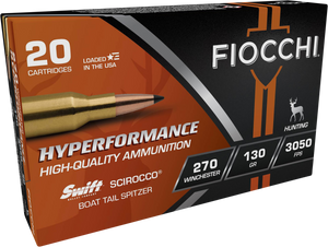 Fiocchi Swift Scirocco II Bonded 270 Winchester 130 Grain 20 Rounds