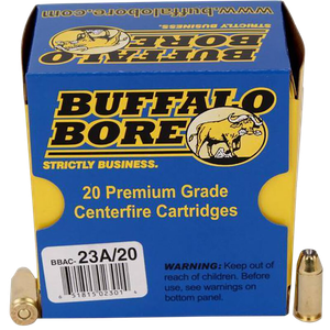 Buffalo Bore Ammunition 23A20 Heavy Strictly Business 40S&W +P 155gr Jacket Hollow Point 20 Rounds