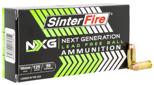 Sinterfire NXG Lead Free Ball Pistol Ammo 10mm 125 gr. Lead-Free Ball 50 rd.