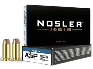 Nosler Match Grade 40 Smith and Wesson Jacketed Hollow Point 180 Grain 50 Rounds