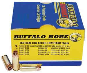 Buffalo Bore Ammunition 21D20 Buffalo-Barnes Strictly Business 10mmAuto 155gr Barnes TAC-XP Lead Free 20 Rounds