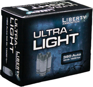 Ultra-Light Ammunition .380 ACP 50gr Copper Mono Frag HP 20/rd