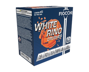 Fiocchi 12WRCRS8 Exacta Target White Rino Crusher 12Gauge 2.75" 1 1/8oz 8Shot 25 Rounds