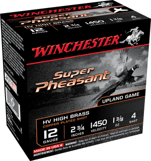Winchester Super Pheasant Plated High Velocity 12 ga. 2.75 in. 1 3/8 oz. 4 Shot 25 rd.