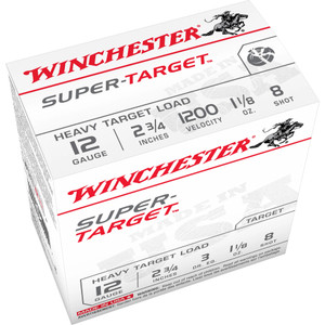Winchester Super Target Heavy Load 12 ga. 2.75 in. 1 1/8 oz. 8 Shot 25 rd.