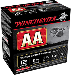 Winchester AA Sporting Clays Load 12 ga. 2.75 in. 1 1/8 oz. 9 Shot 25 rd.