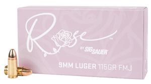 Sig Sauer Rose 9mm Luger Full Metal Jacket 115 Grain 50 Rounds