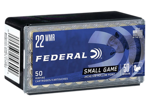 Federal Gameshok 22 Magnum Rimfire Jacketed Hollow Point 50 Grain 50 Rounds