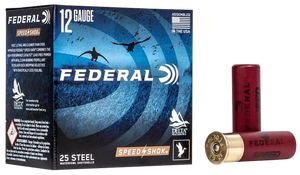 Federal Speed-Shok Steel Shotgun Ammo 12 ga. 3 in. 1 1/8 oz. 2 Shot High Velocity 25 rd.