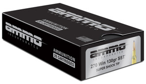 Ammo Inc 270W130SSTA20D Signature  270Win 130gr Super Shock Tip 20 Rounds