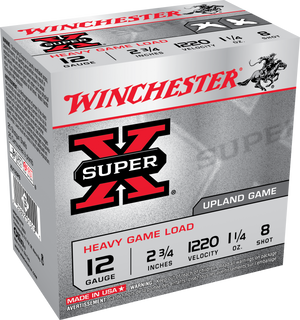 Winchester Super-X Heavy Game Load 12 ga. 2.75 in. 1 1/4 oz. 8 Shot 25 rd.