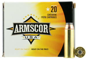 Armscor Defense Pistol Ammo 44 Remington Magnum Jacketed Hollow Point 240 Grain 20 Rounds