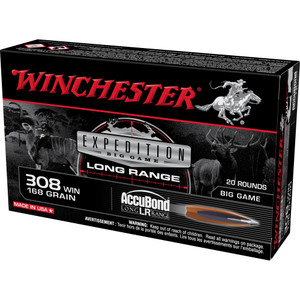 Winchester Expedition 308 Winchester Nosler AccuBond 168 Grain 20 Rounds