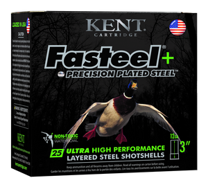 Kent Fasteel Precison Plated Steel Load 12ga. 3 in. 1 1/4oz. 2 & 4 25 rd.