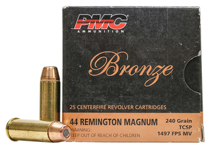 PMC Bronze .44 Remington Magnum Truncated Cone Soft Point 240 Grain 25 Rounds