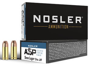 Nosler Match Grade 9mm Luger Jacketed Hollow Point 124 Grain 50 Rounds