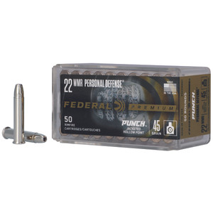 Federal Punch 22 Winchester Magnum Jacketed Hollow Point 45 Grain 50 Rounds