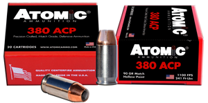 Atomic Ammunition 00453 Pistol Precision Craft 380ACP 90gr Hollow Point 20 Rounds