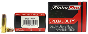 Sinterfire Special Duty Pistol Ammo 38 Spcl. 110 gr. HP 20 rd.