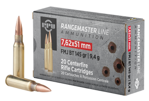 Prvi Partisan RangeMaster 7.62x51mm NATO Full Metal Jacket 145 Grain 20 Rounds