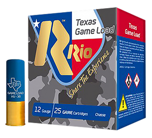 Rio Ammunition TGHV368TX Texas Game Load High Velocity 12 Gauge 2.75" 1 1/4 oz 8 Shot 25 Rounds