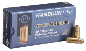 PPU PPB9L Blank Ammo  9mmLuger 50 Rounds