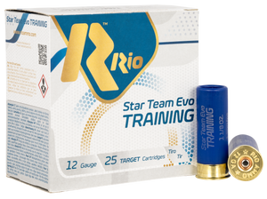 Rio Ammunition STT3275 Star Team EVO Training 12Gauge 2.75" 1 1/8oz 7.5Shot 25 Rounds