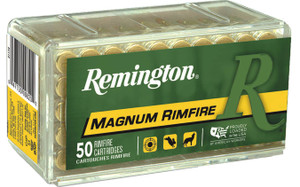 Remington Magnum Rimfire Ammo 22 Winchester Magnum Rimfire Jacketed Hollow Point 40 Grain 50 Rounds