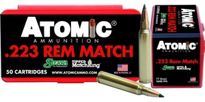 Atomic Ammunition 00452 Rifle Match 223Rem 77gr Tipped MatchKing 50 Rounds