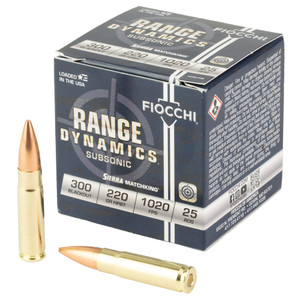 Fiocchi MatchKing 300 Aac Blackout Boat Tail Hollow Point 220 Grain 25 Rounds