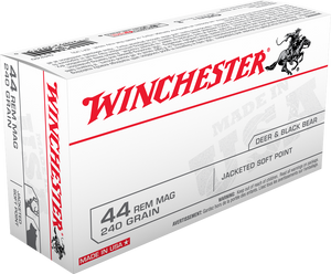 Winchester Usa 44 Remington Magnum Jacketed Soft Point 240 Grain 50 Rounds