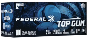Federal TG121008 Top Gun  12Gauge 2.75" 1 1/8oz 8Shot 100 Rounds