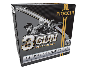 Fiocchi 12DH3G75 3-Gun Match Legacy Series 12Gauge 2.75" 1 1/8oz 7.5Shot 25 Rounds