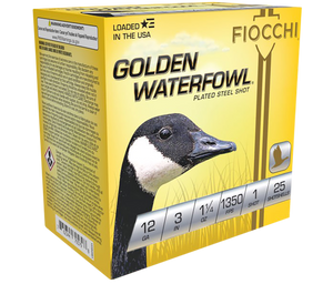 Fiocchi 123SGW1 Golden Waterfowl  12Gauge 3" 1 1/4oz 1Shot 25 Rounds