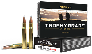 Nosler, Trophy Grade, 30-06 Springfield, AccuBond Soft Point, 180 Grain, 20 Rounds