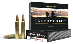 Nosler 61036 Match Grade  223Rem 70gr Soft Point 20 Rounds