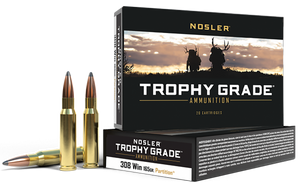 Nosler Trophy Grade 308 Winchester Partition Soft Point 165 Grain 20 Rounds