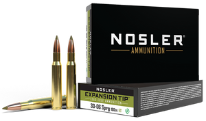Nosler Expansion Tip 30-06 Springfield E Tip Soft Point 180 Grain 20 Rounds
