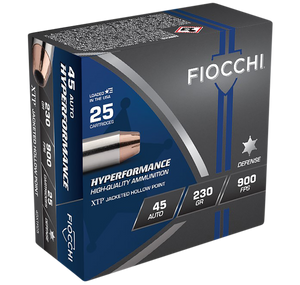 Fiocchi Hyperformance Defense Pistol Ammo 45 ACP 230 gr. XTPHP 25 rd.