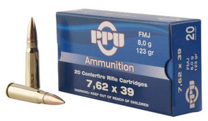 Prvi Partisan PPU 7.62x39mm Full Metal Jacket 123 Grain 20 Rounds