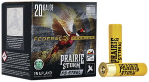Federal Prairie Storm FS Steel Shotgun Ammo 20 ga. 3 in. 7/8 oz. 4 Shot 25 rd.