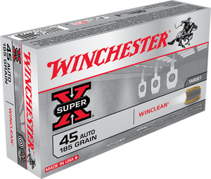 Winchester Super X 45 Acp Winclean Brass Enclosed Base 185 Grain 50 Rounds